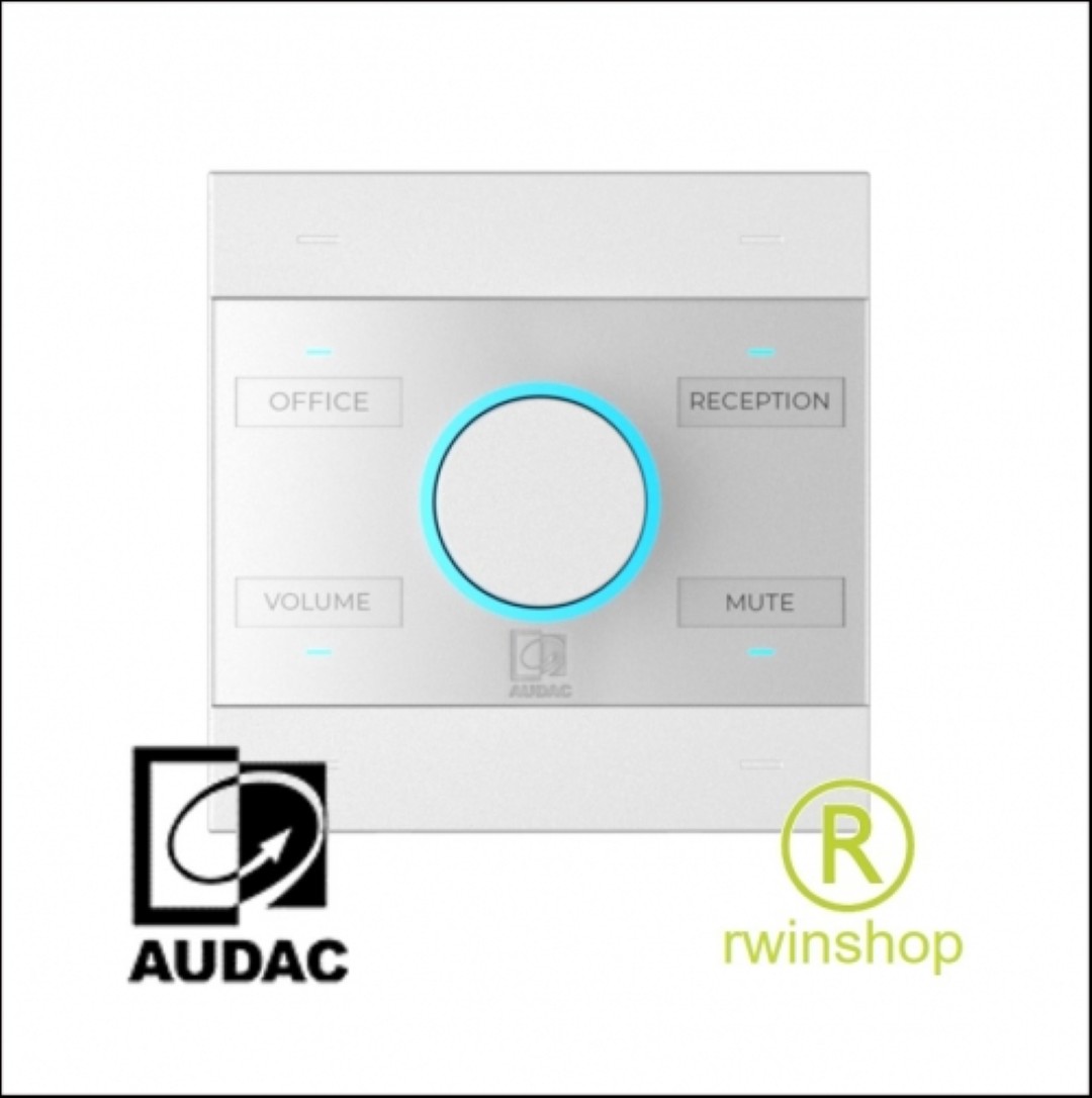 DWP105W Audac Universele netwerk- PoE-wandpaneelcontroller wit
