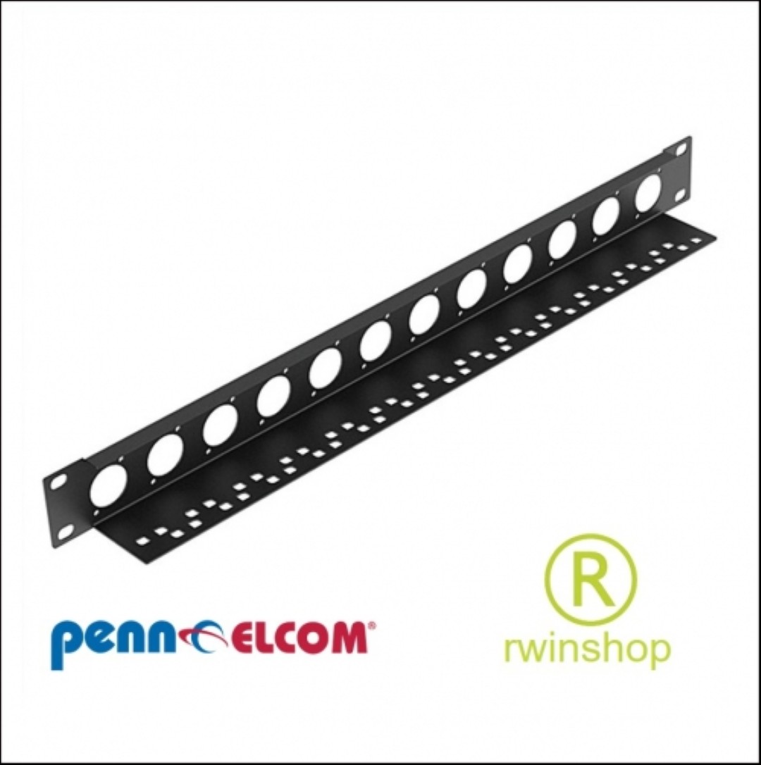 19inch paneel 8 Dcon gaten met trekontlasting R1269/1Uk/08CTF