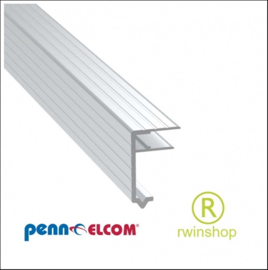 Profiel combi hoeklijn en male locatiestrip plaatdikte 10.2mm, 43x30x3.0mm EG-0455 per meter