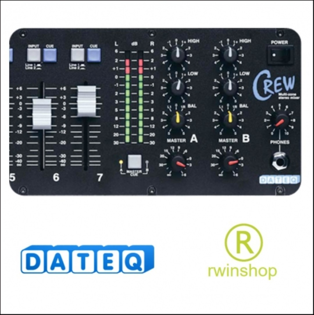 Crew 19inch mengtafel 7 ingangen 2 uitgangen stereo 19inch