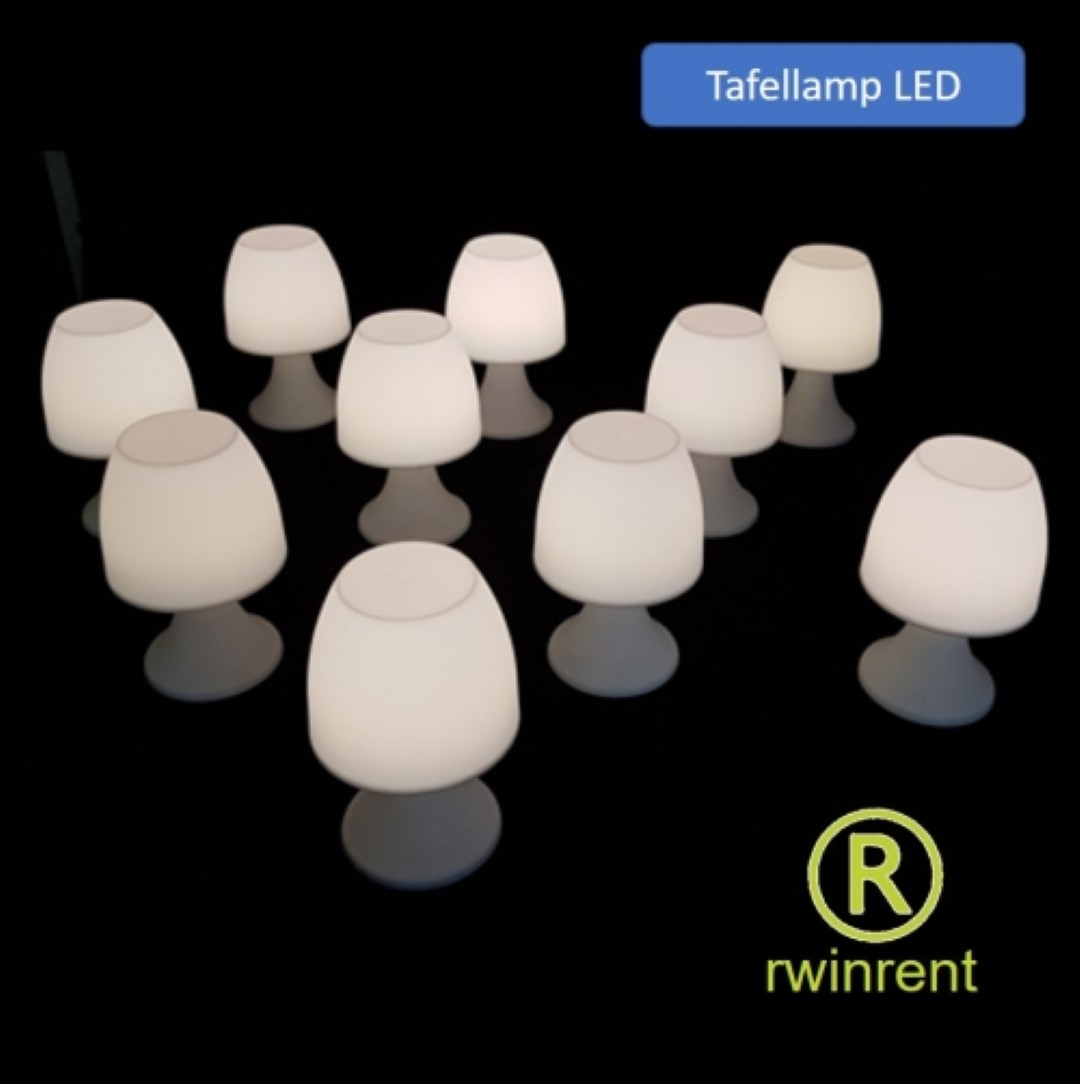 Tafellamp LED wit huren met batterijen - huren -