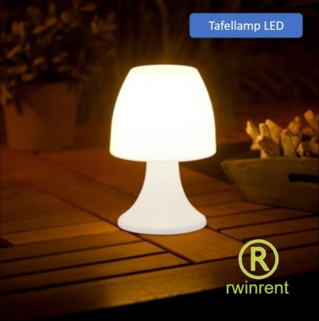 Tafellamp LED wit huren met batterijen - huren -