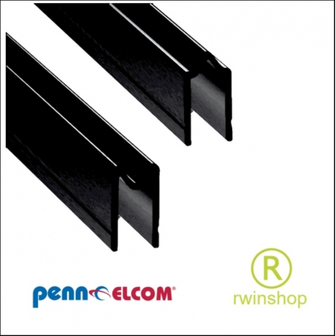 Zwart Dekselprofiel Sluitprofiel 10mm (male en female) EG-0521S 1,65meter