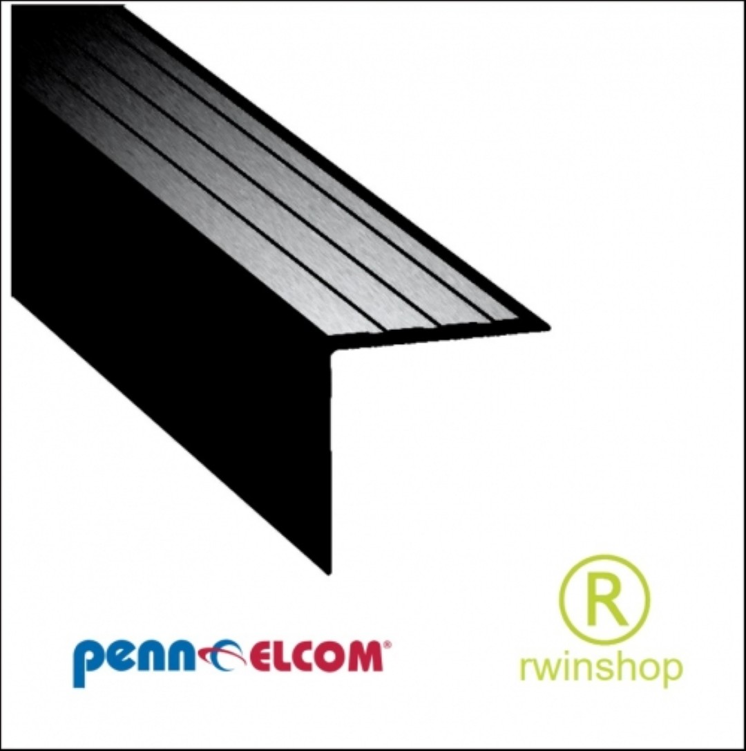 Hoeklijn Zwart 30x30mm EG-0100S aluminium per 165 cm