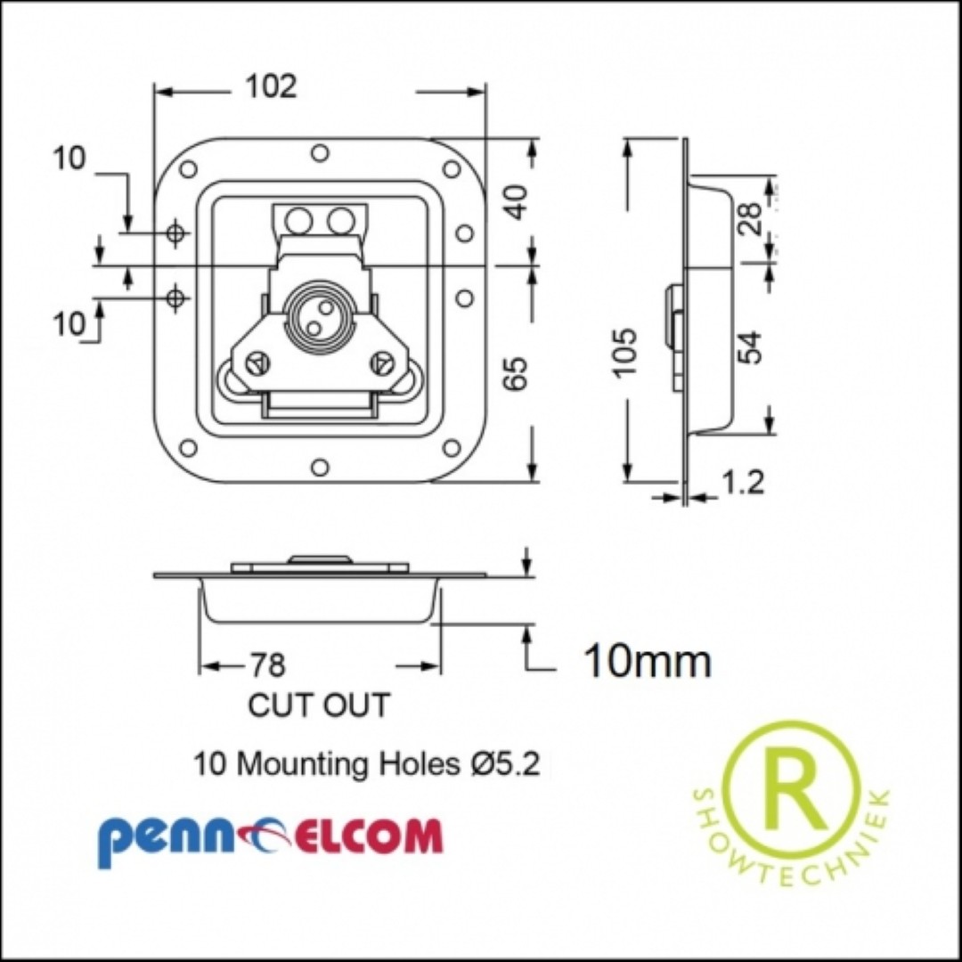 Medium vlindersluiting zwart L905/915K