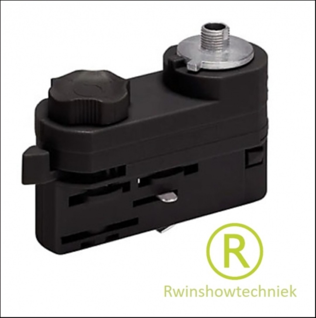 Pendel adapter 3-fase rails Aluminium XTSA 68 Multi-adapter - Zwart