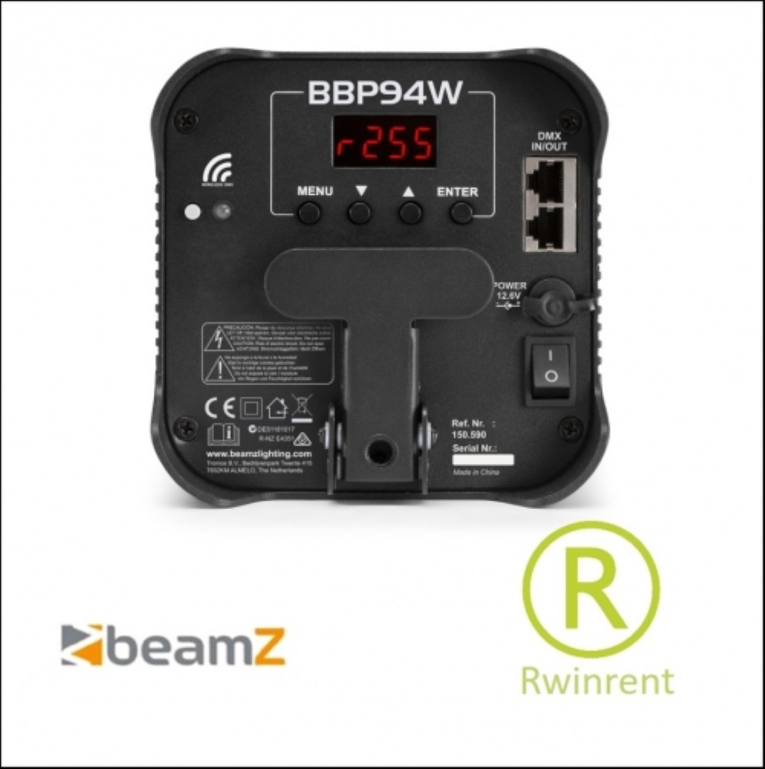 Accu spot 48watt RGBAW-UV WDMX richtbaar BBP94W - huren