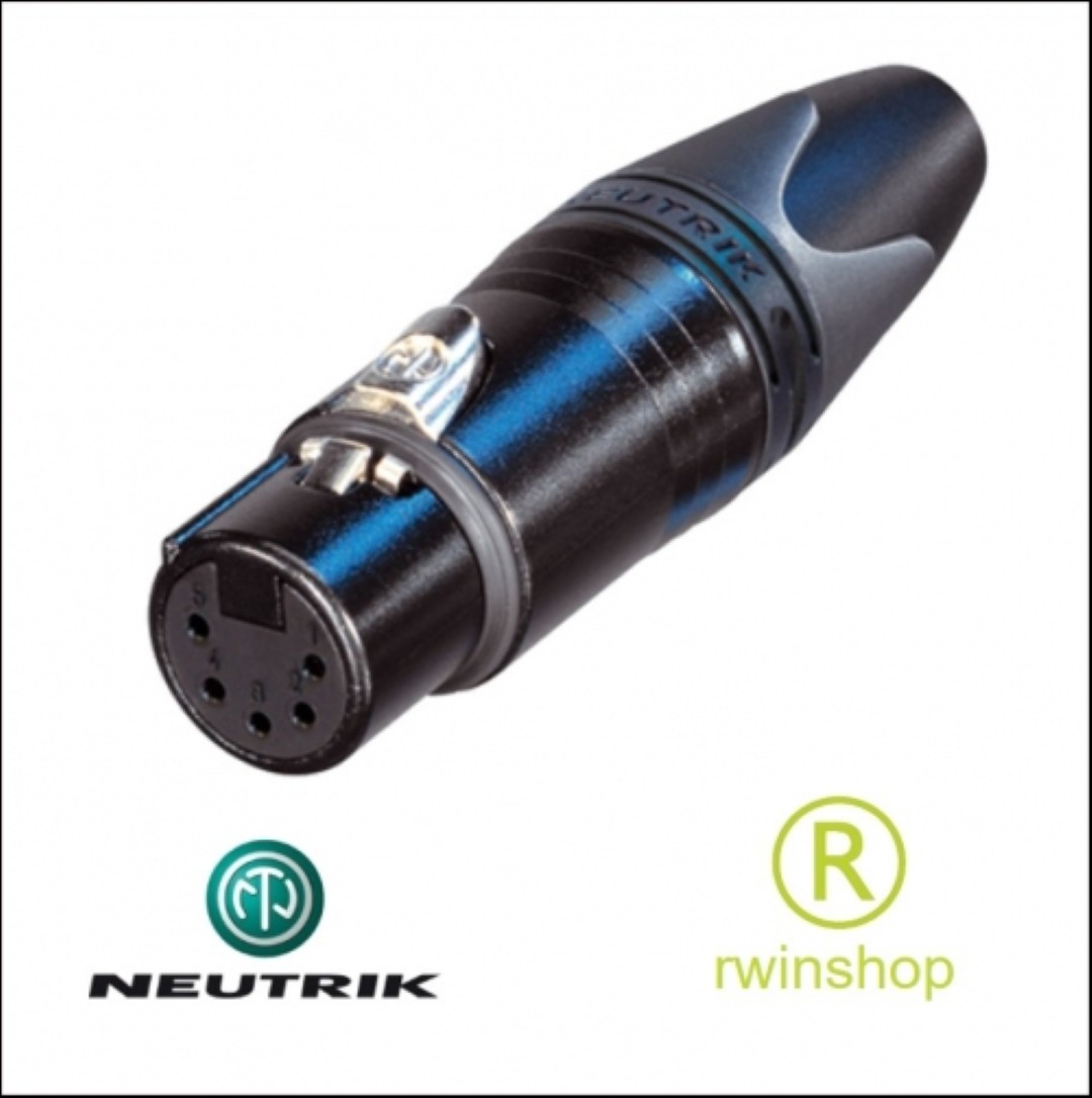 NC5FXX-BAG 5polen XLR kabeldeel Zwart Neutrik