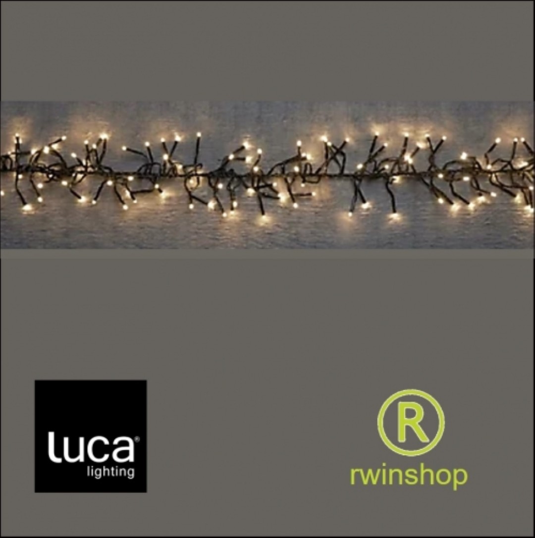 Cluster verlichting 576 LEDs warmwit 4,2 meter met voeding en controller en aansluitsnoer 3 meter