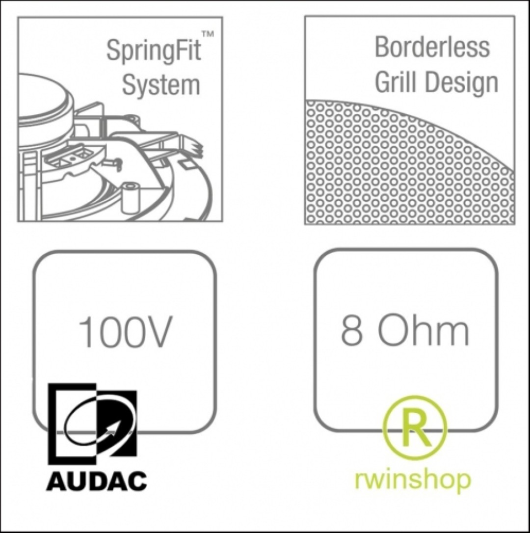 inbouw plafondluidspreker 5inch 6 watt 100volt AUDAC CENA506B