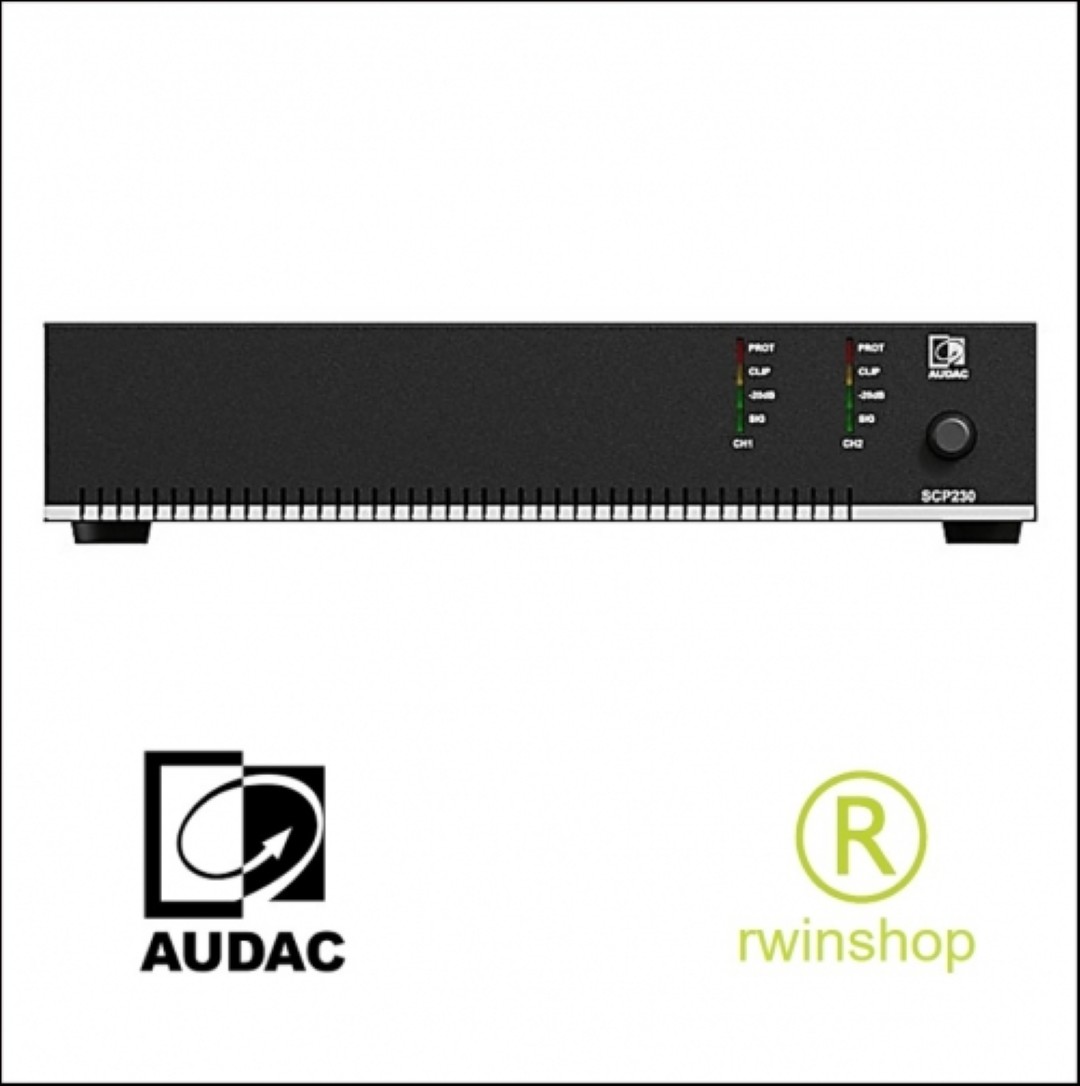 SCP230 eindversterker 2x300watt 4ohm of 600watt bij 100volt half 19inch