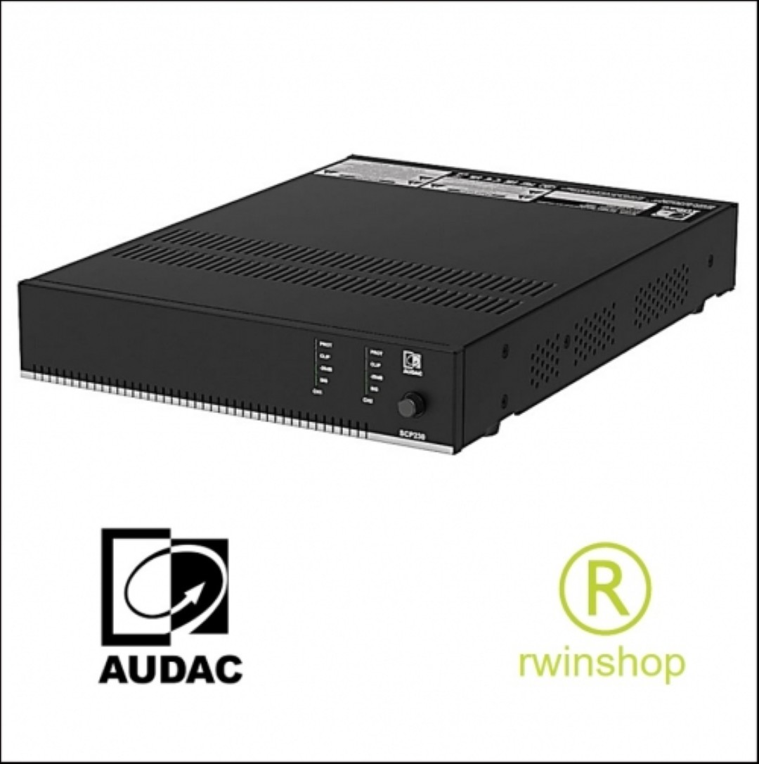 SCP230 eindversterker 2x300watt 4ohm of 600watt bij 100volt half 19inch