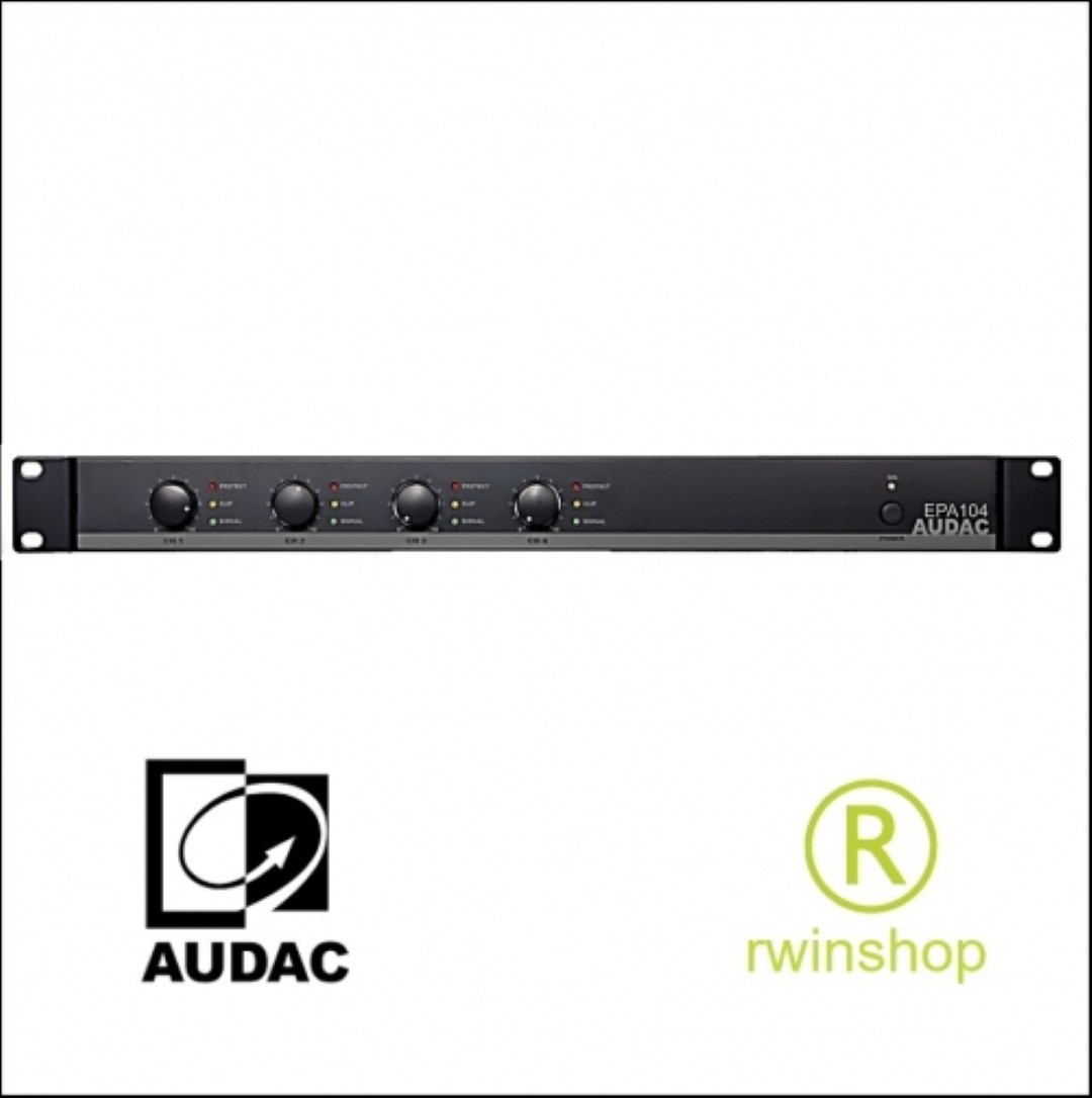 Eindversterker 4 x 100 watt 4ohm + Crossover EPA104