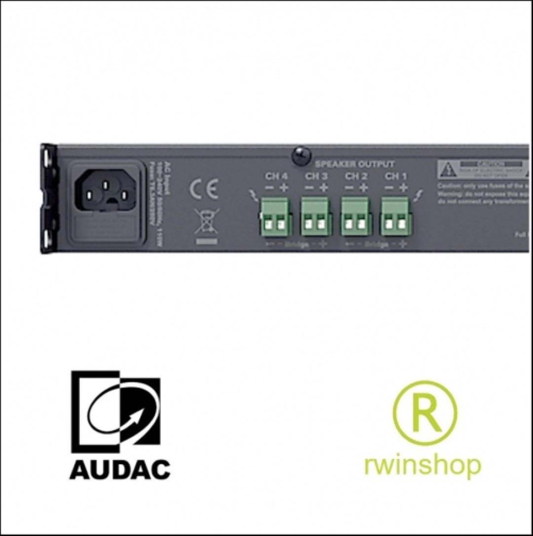 Eindversterker 4 x 100 watt 4ohm + Crossover EPA104