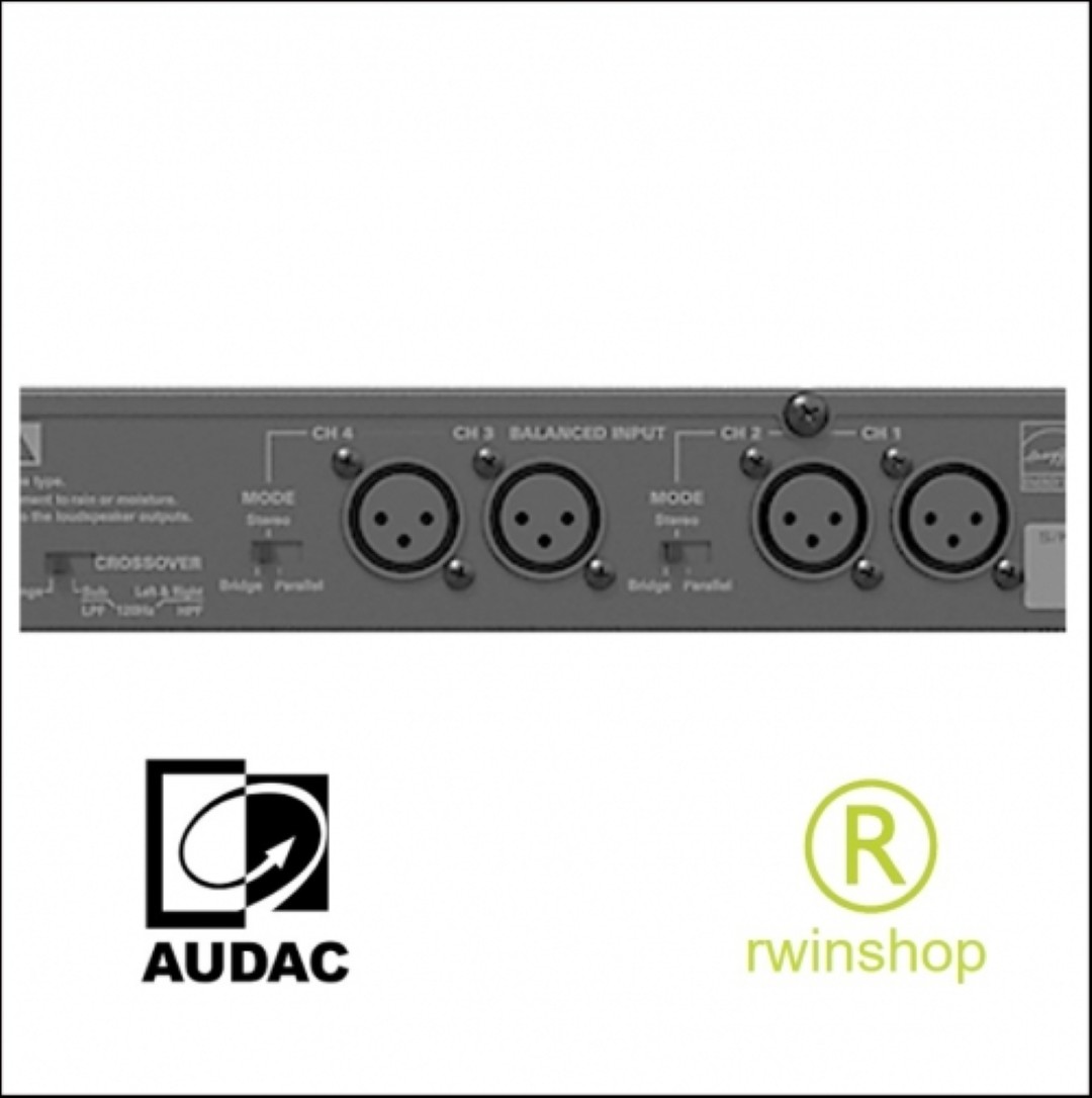Eindversterker 4 x 250 watt 4ohm + Crossover EPA254