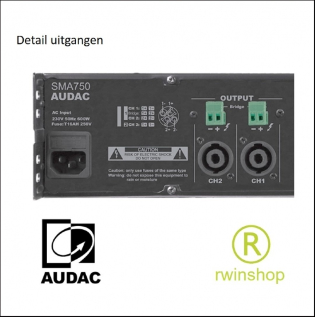 Eindversterker 2 x 750 watt en processor SMA750