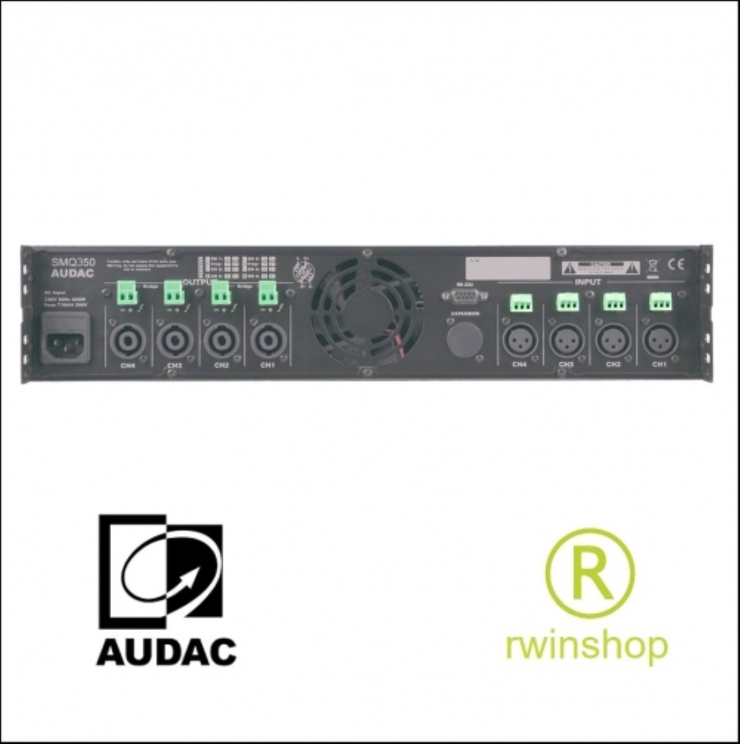 Eindversterker 4 x 350 watt en processor SMQ350