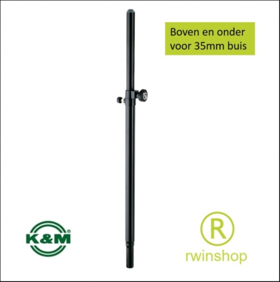Tussenpaal 21336 voor 35mm bussen 945 ~ 1475mm zwart