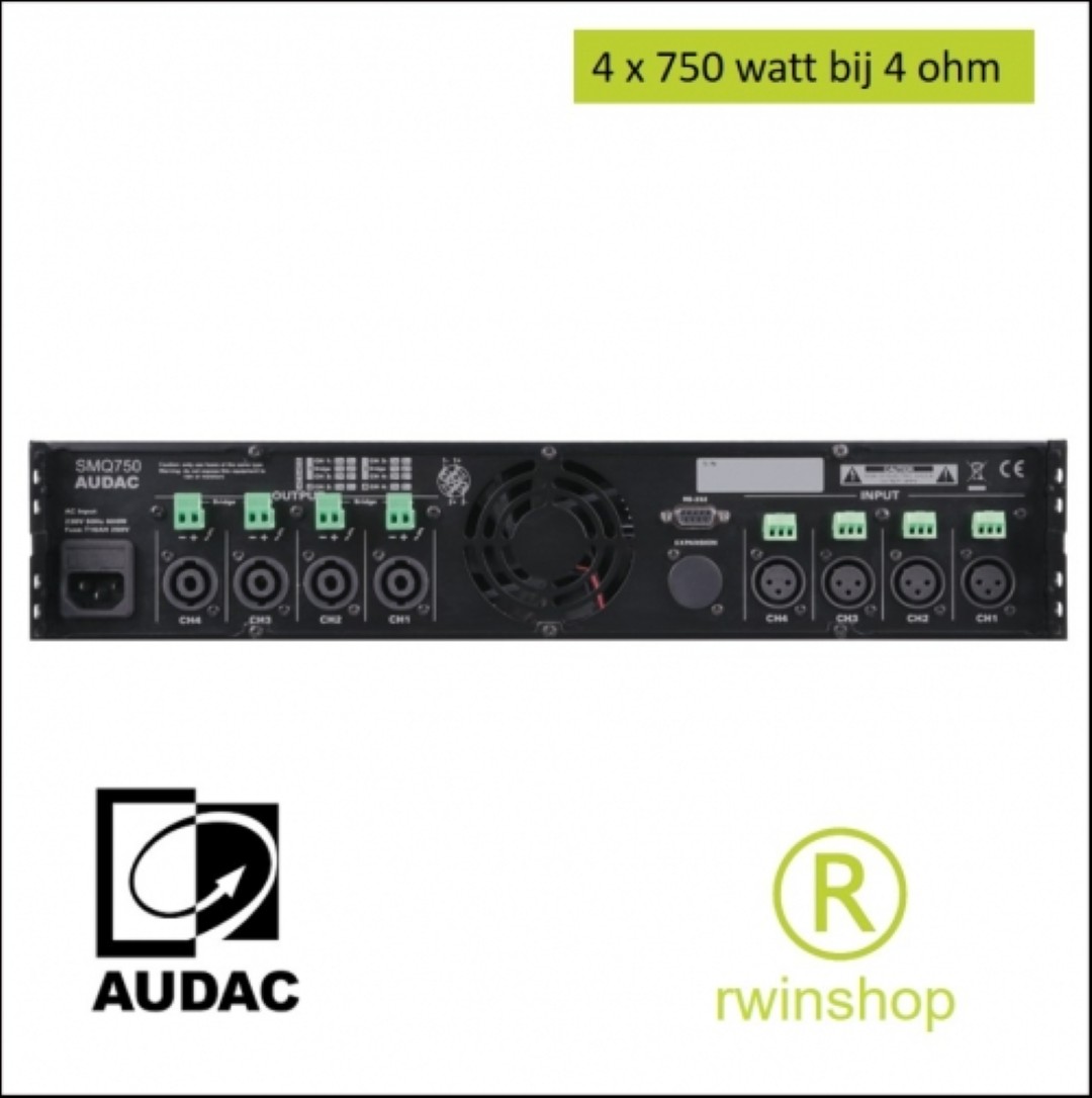 Eindversterker 4 x 750 watt dsp SMQ750