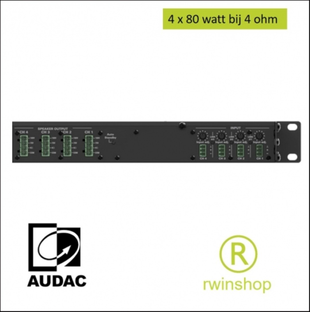 4 kanalen versterker elk 4ohm 80watt CEP408