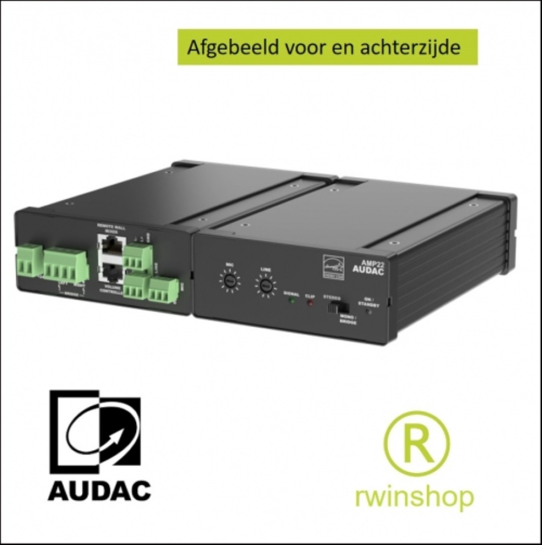 Mini mengversterker AMP22 2 x 7,5watt 8ohm 2 x15 watt 4ohm