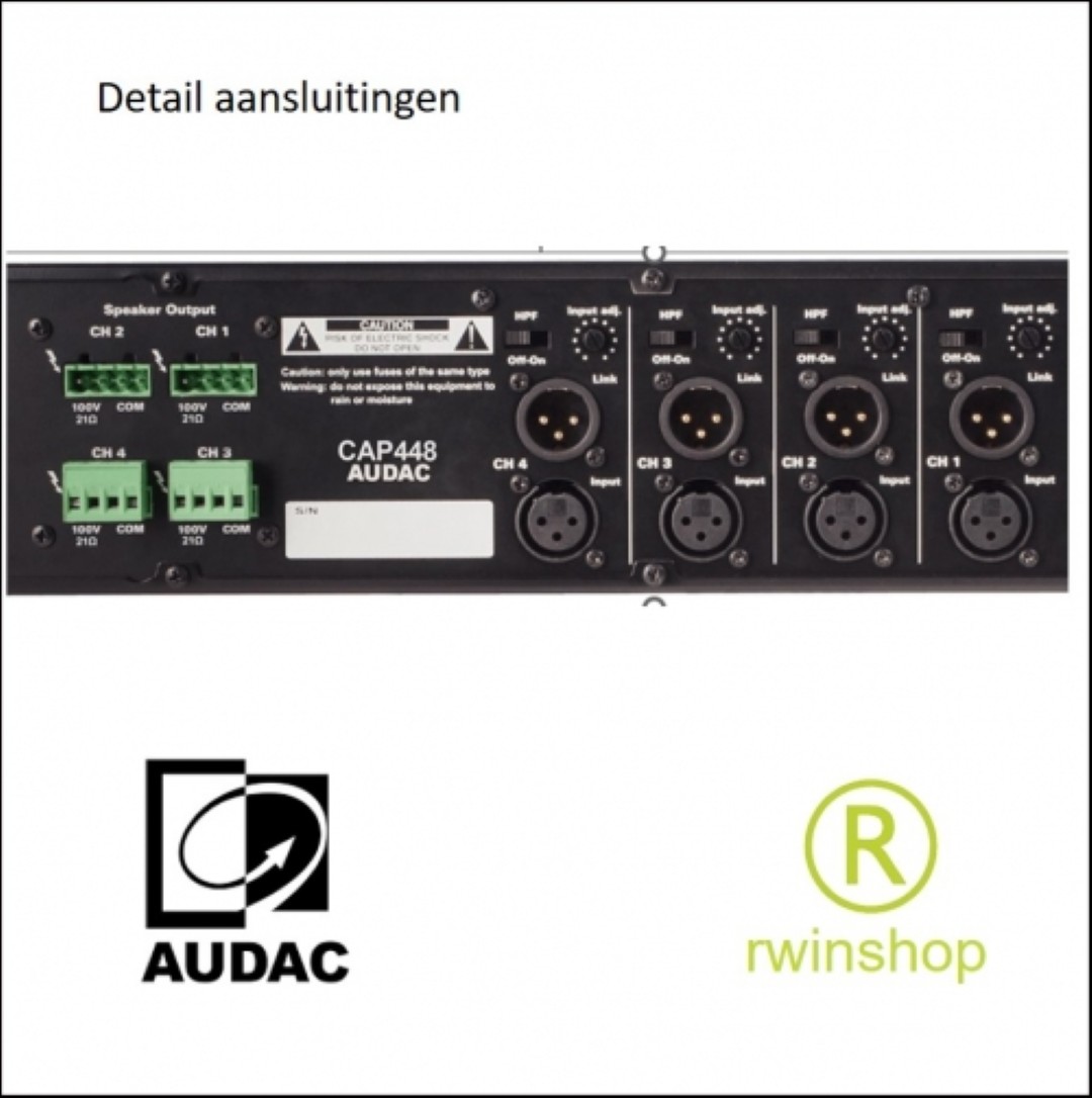 100volt eindversterker 4 x 480 watt CAP448