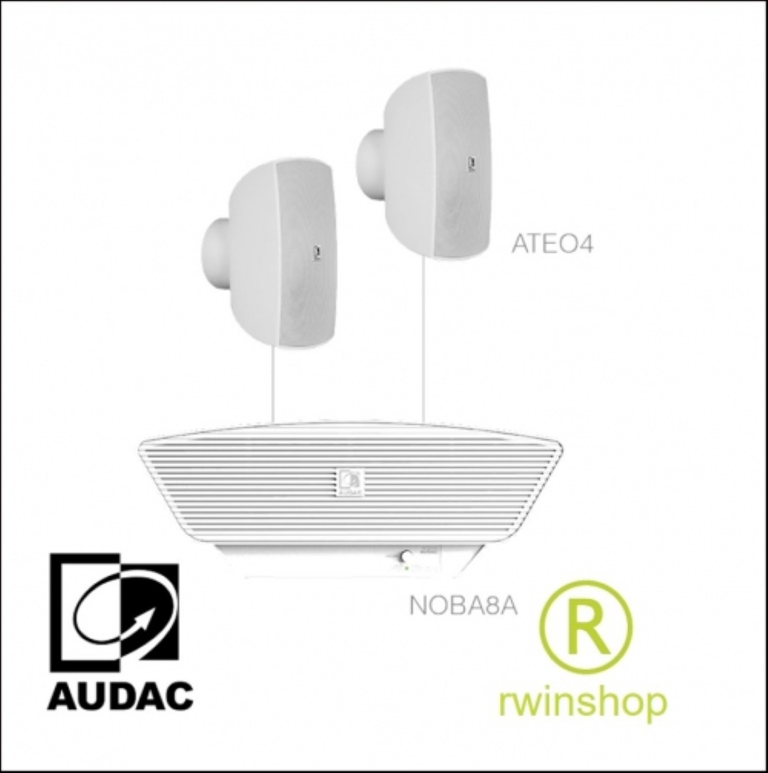 SONA 4.3/W Noba8a actief + amps voor en 2 stuks Ateo4 Wit