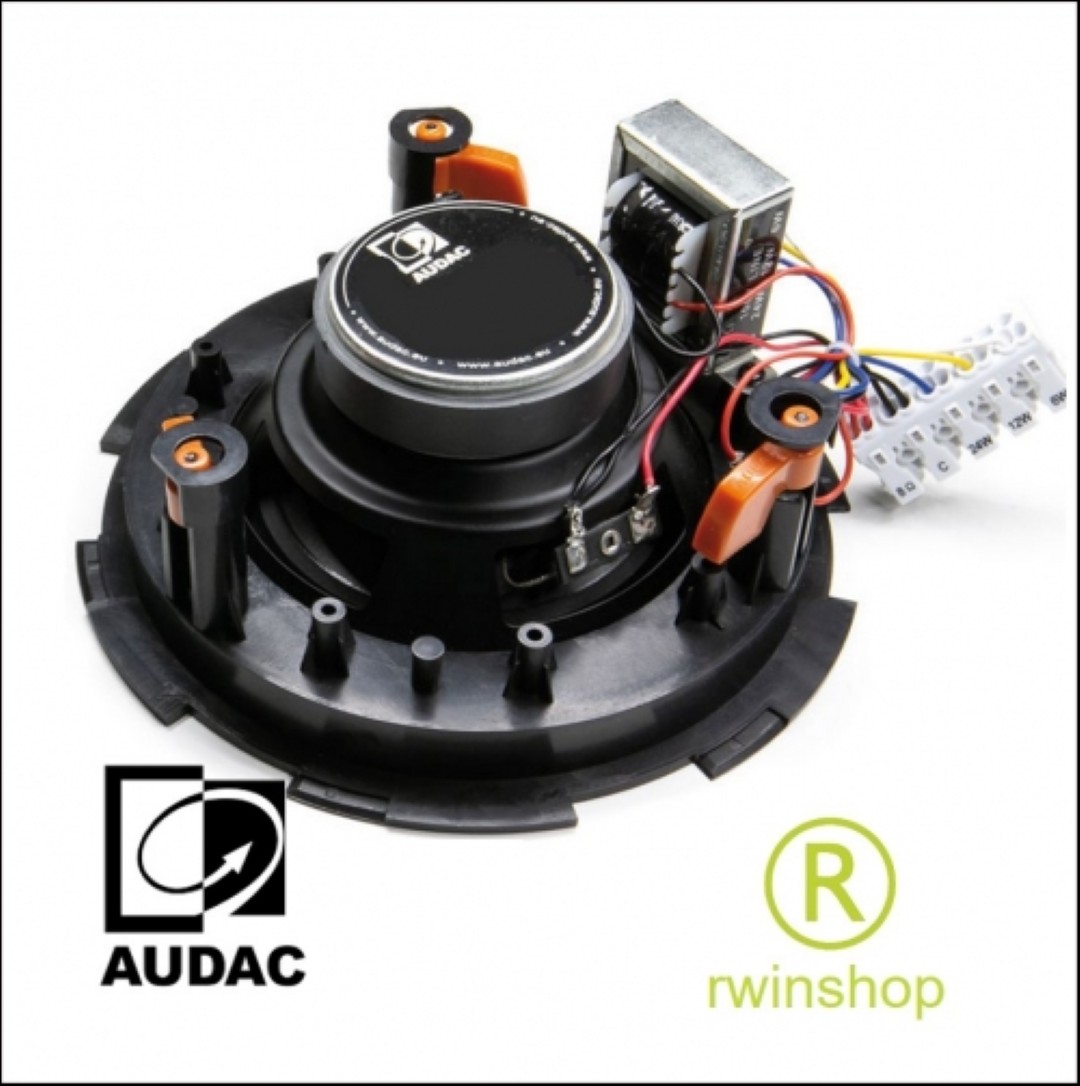 inbouw plafondluidspreker zwart 8inch 80watt coax 100volt Cira824B