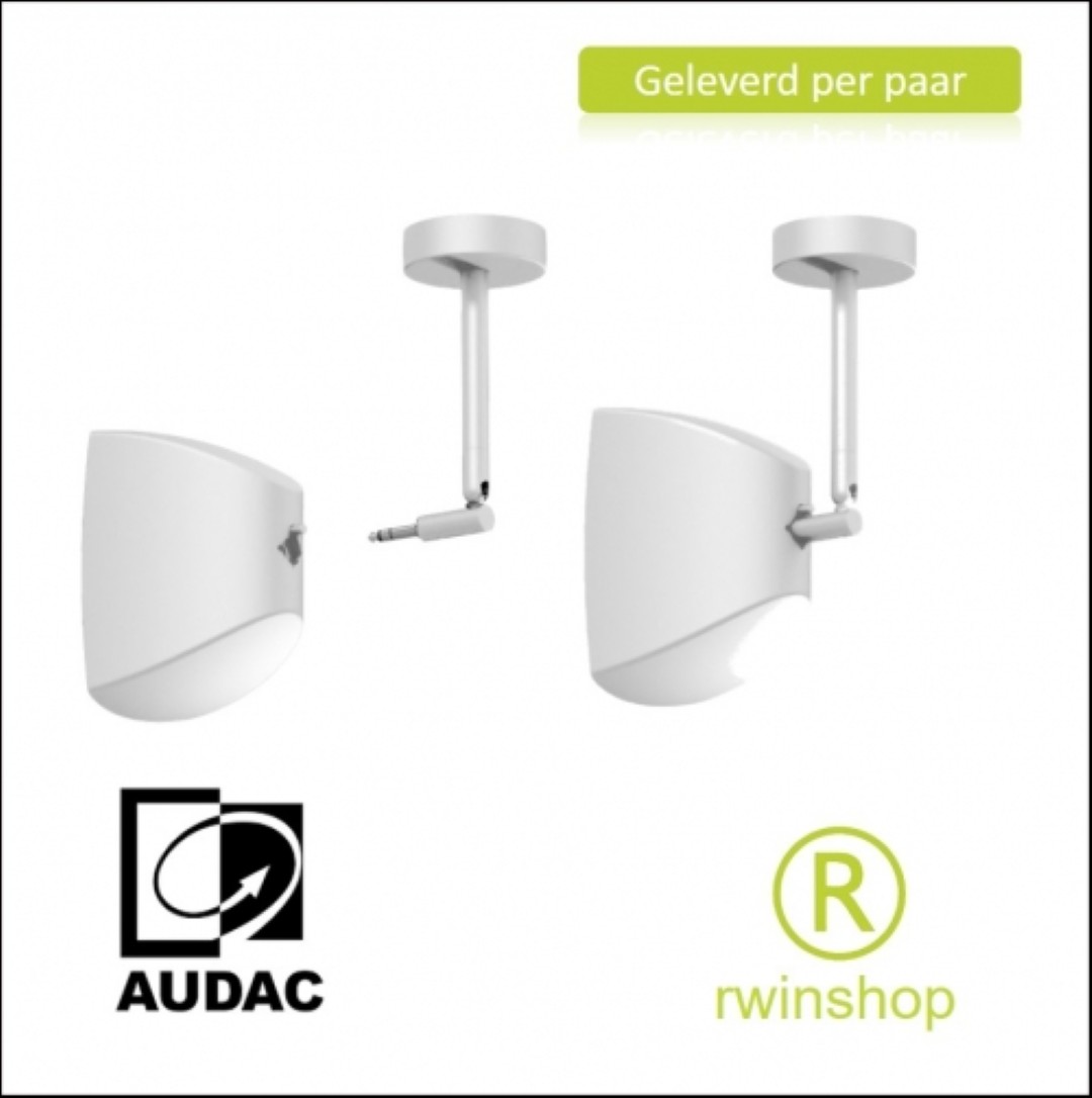Geluidboxen set 2 inch 10 watt 16ohm wit met pendel ClickMount prijs per paar ATEO2SD/W