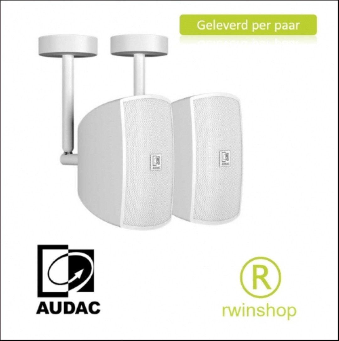 Geluidboxen set 2 inch 10 watt 16ohm wit met pendel ClickMount prijs per paar ATEO2SD/W