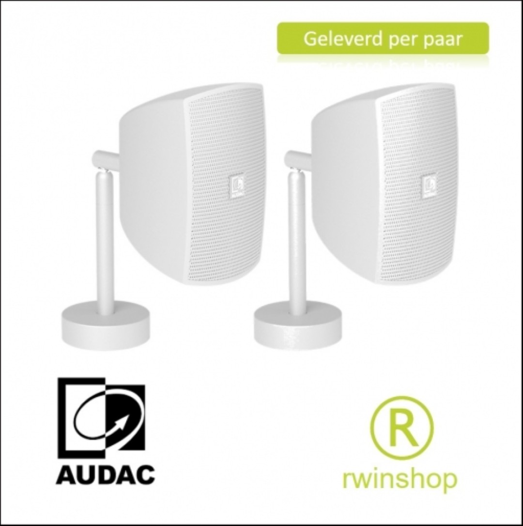 Geluidboxen set 2 inch 10 watt 8ohm wit met pendel ClickMount prijs per paar -ATEO2S/W