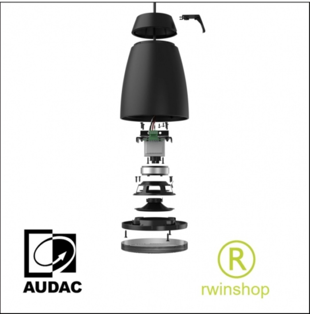 Geluidsbox 60 watt 16ohm/100volt 6,5inch Zwart plafond/wand