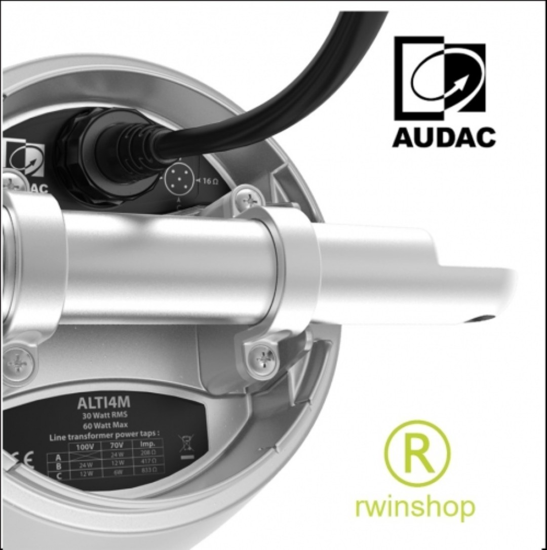Geluidsbox 120 watt 16ohm 100volt 6,5inch wit