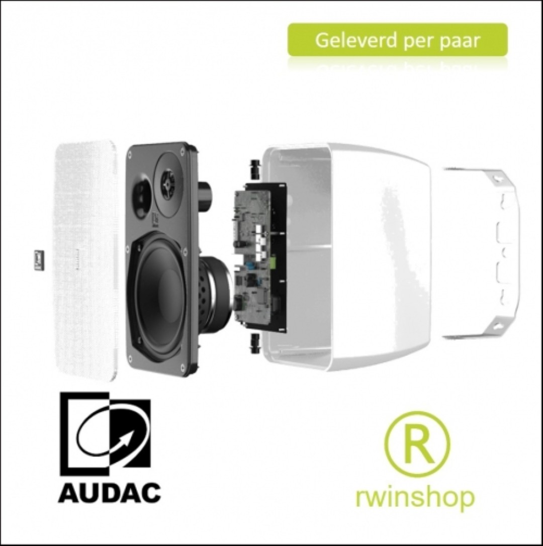 ARES5A/W wit 2 boxen met ingebouwde versterker 2x 40 watt
