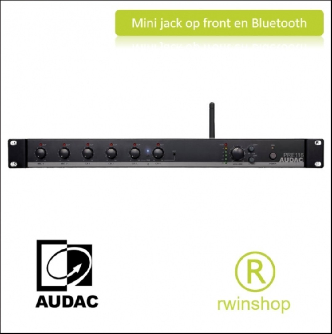 Mengunit 10 ingangen 2 uitgangen stereo - Bluetooth en minijack Pre116
