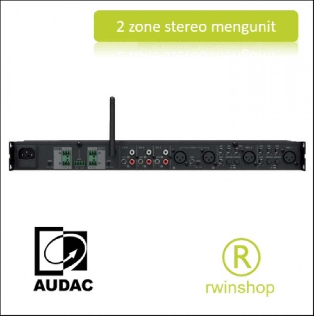 Mengunit 2zones 6 ingangen 2 uitgangen Bluetooth - minijack XLR ingangen Pre126