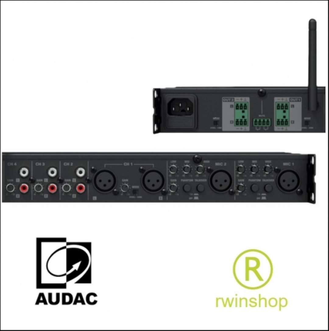 Mengunit 2zones 6 ingangen 2 uitgangen Bluetooth - minijack XLR ingangen Pre126