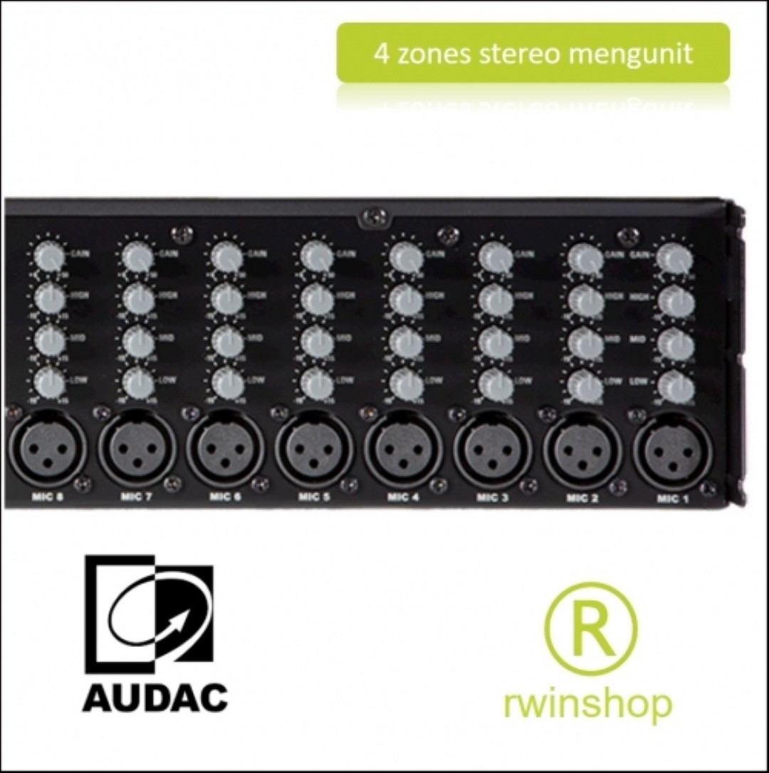 Mengunit 4zones 10 ingangen 4 uitgangen stereo - Bluetooth Pre240