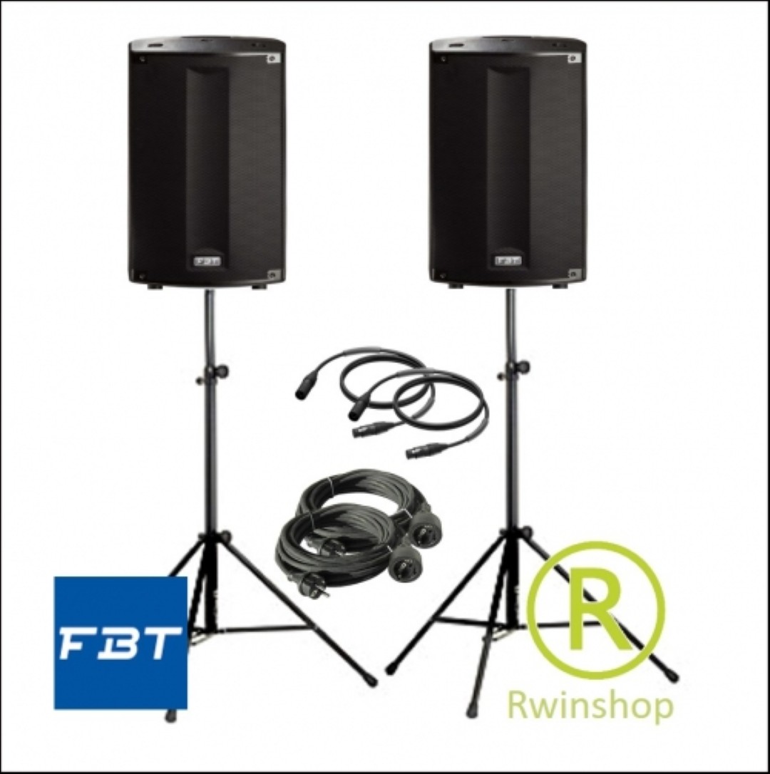 Geluidsset 14inch woofer FBT Promaxx 114A - 2boxen met statieven en kabels - Huren