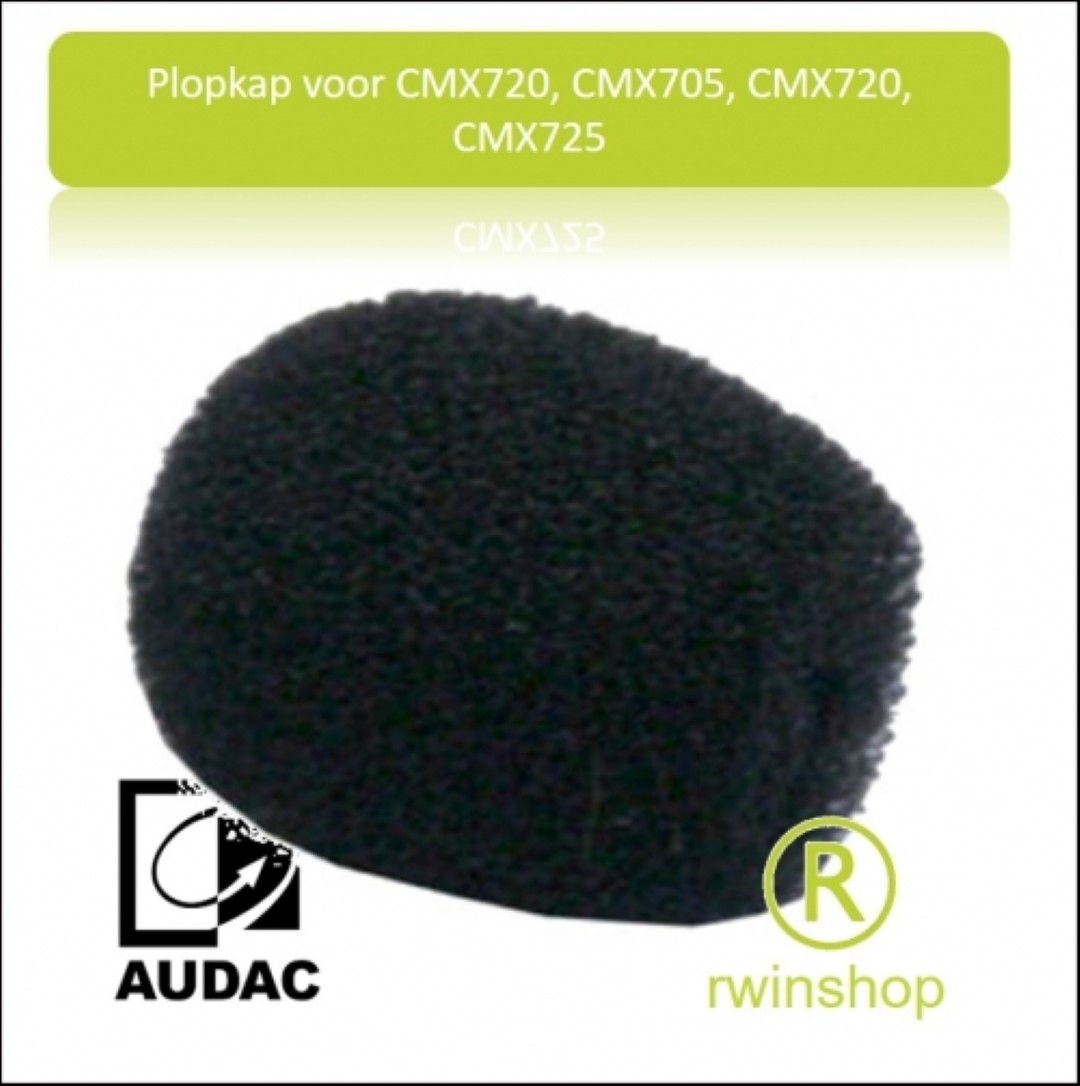 Plopkap - windkapje zwart voor headsetmicrofoon MWS700B