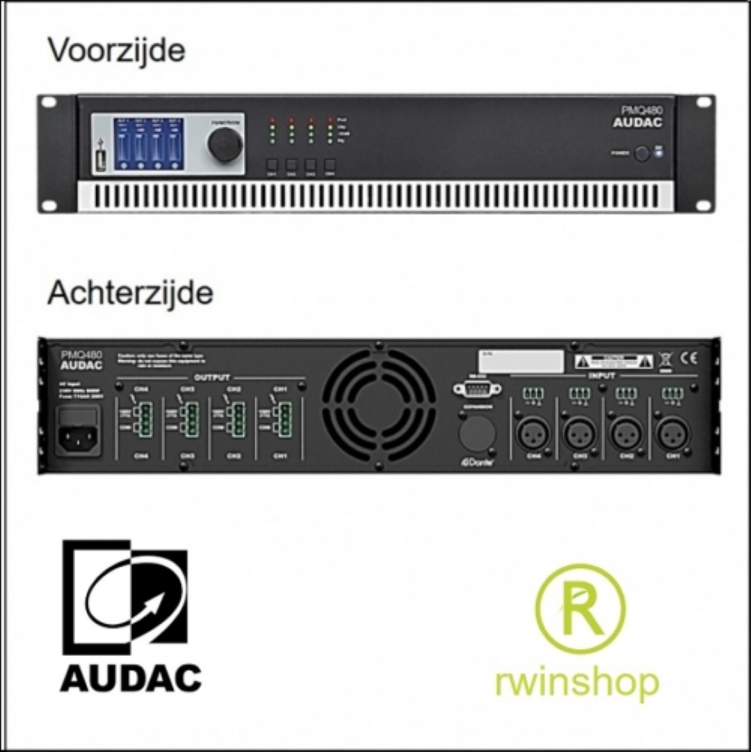 100volt eindversterker 4 kanalen 480 watt PMQ480