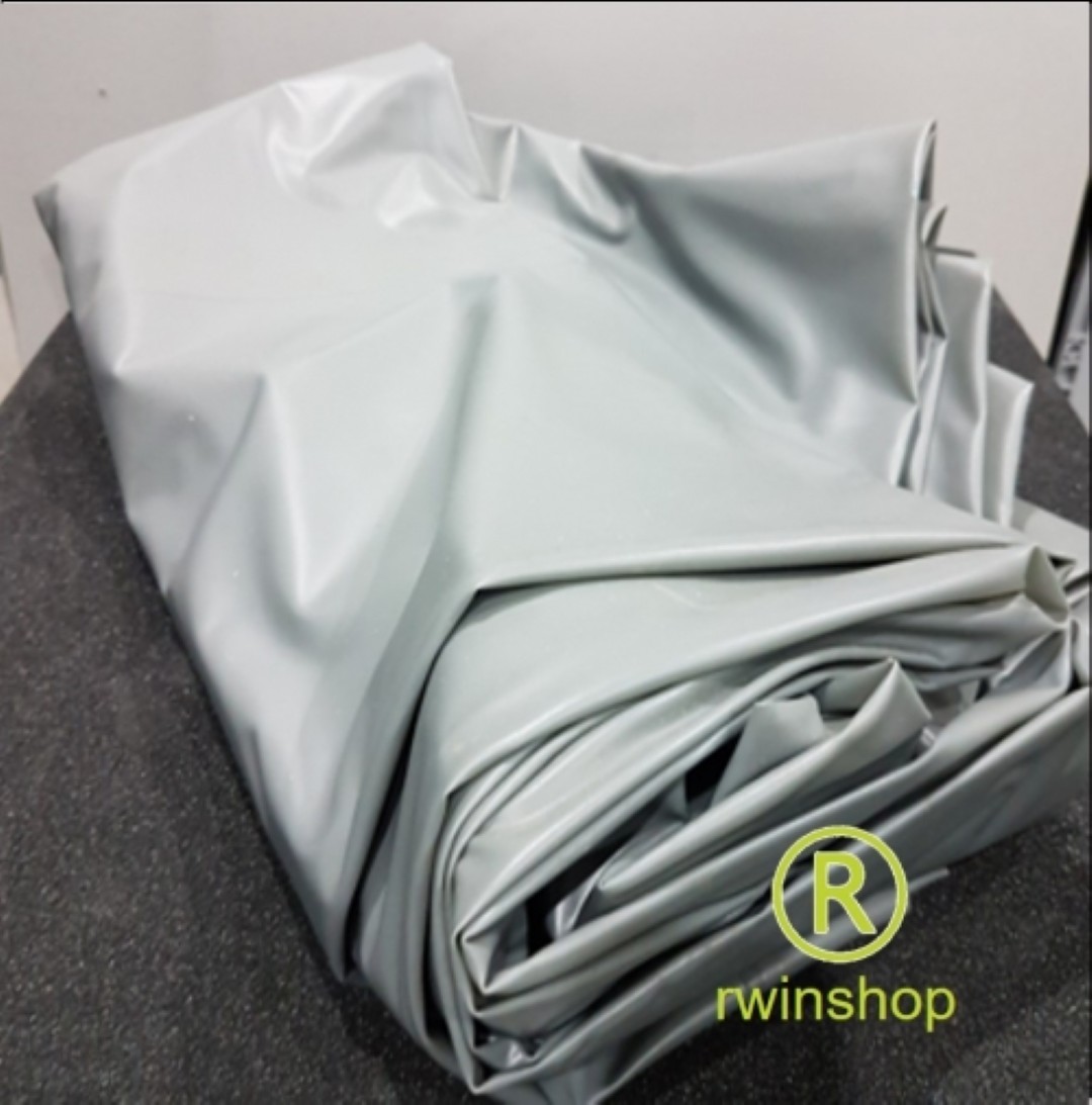 Doorzicht projectiedoek grijs 3 x 4 meter, ringen rondom en spanfixen - occasion
