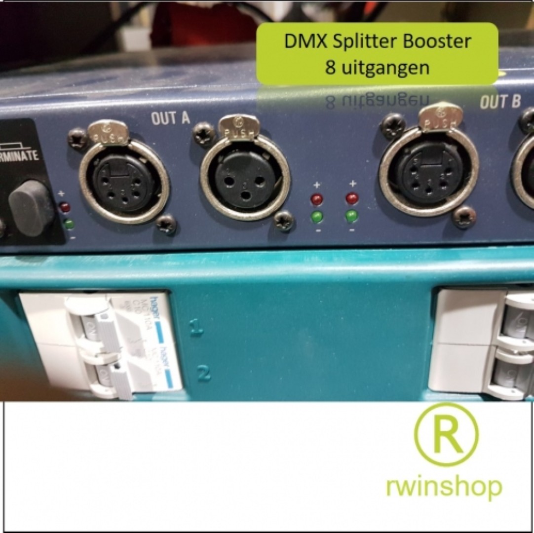 DMX Splitter - Booster 8 kanalen + terminator - occasion