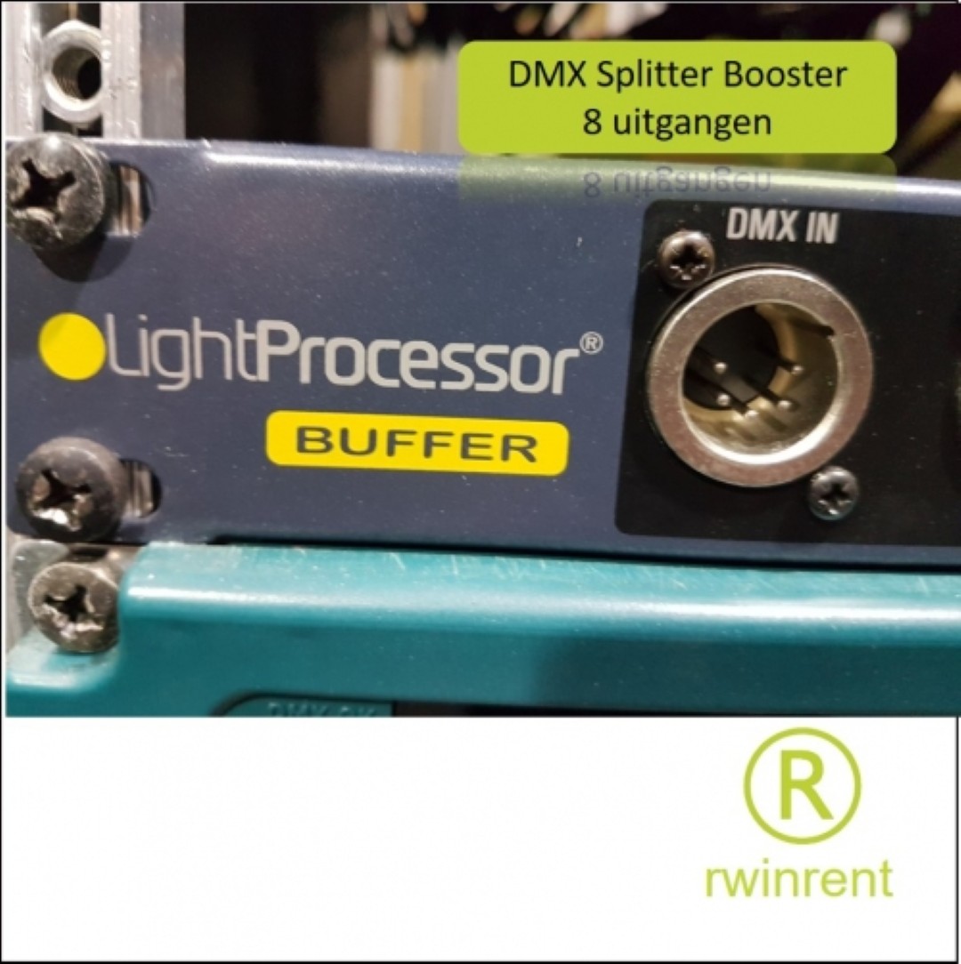 DMX Splitter - Booster 8 kanalen + terminator - huren