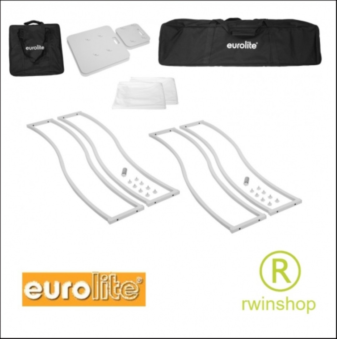 Truss Tower 150cm gebogen met Tassen en Trusshoes Lycra wit - per 2 stuks