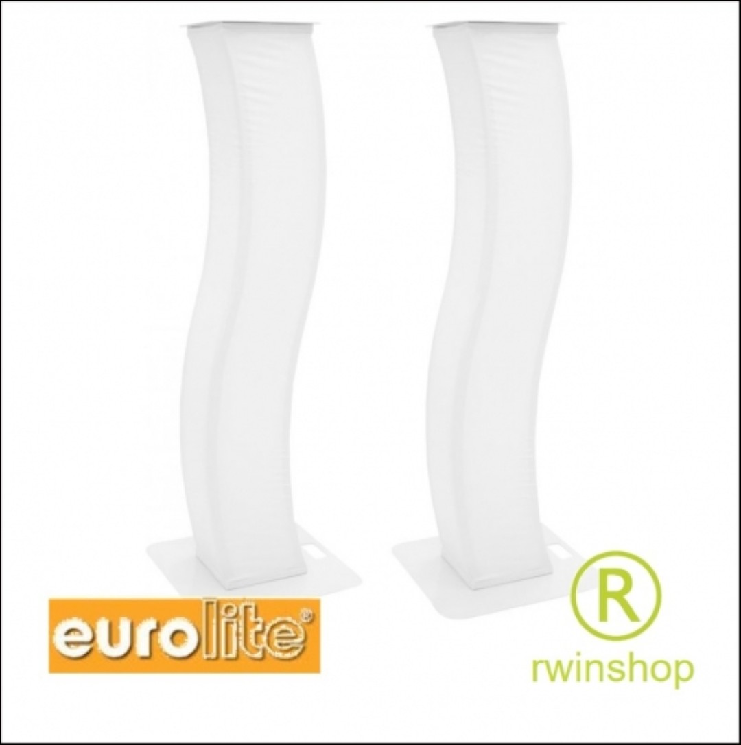 Truss Tower 150cm gebogen met Tassen en Trusshoes Lycra wit - per 2 stuks