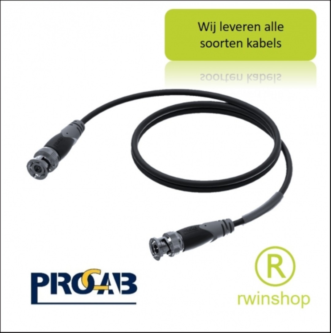Antennekabel zendermicrofoon coax 50 ohm 1 meter zwart