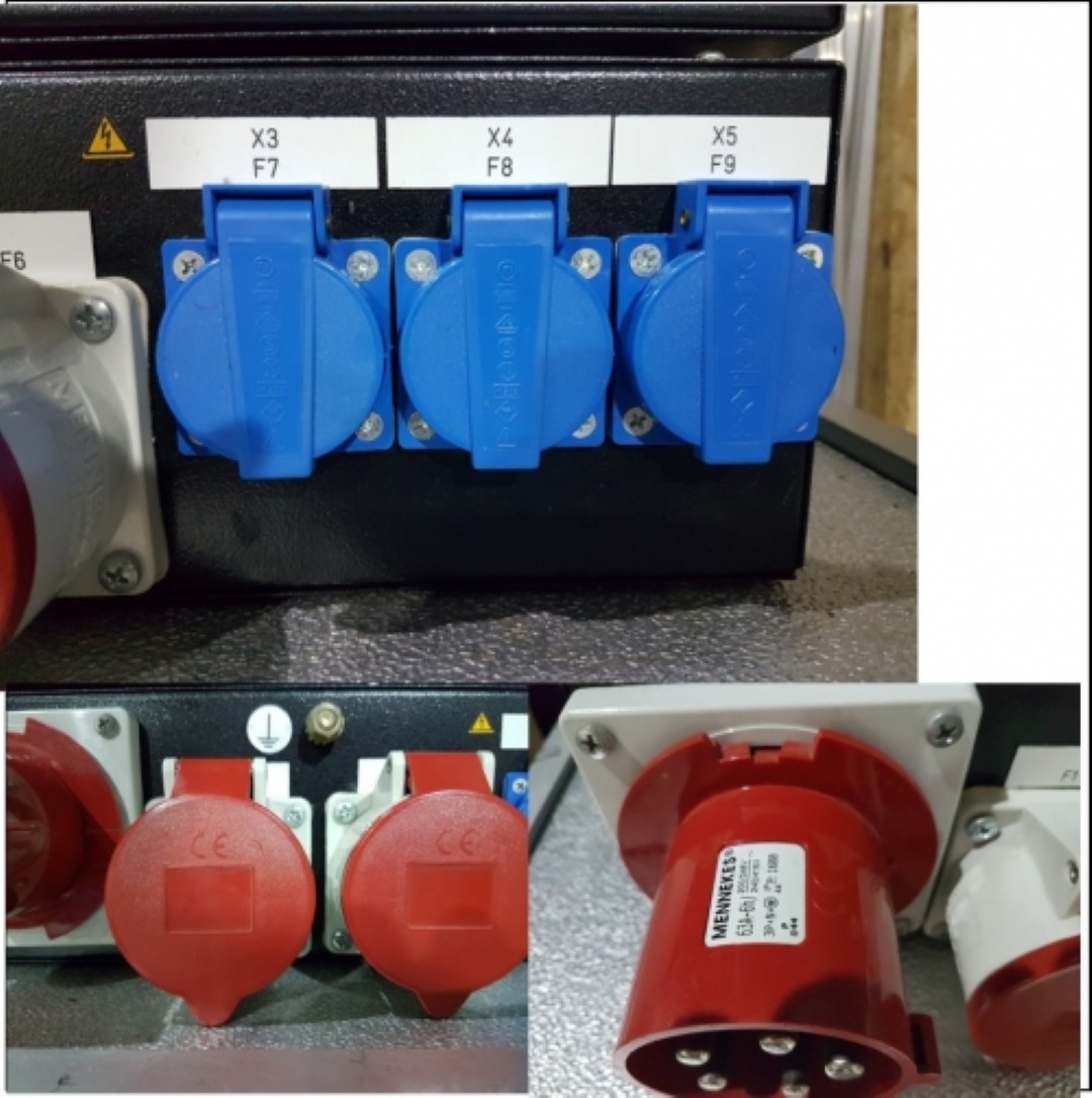 krachtstroomverdeler 63amp in 2x32amp uit 3x230uit -aflezing - occasion