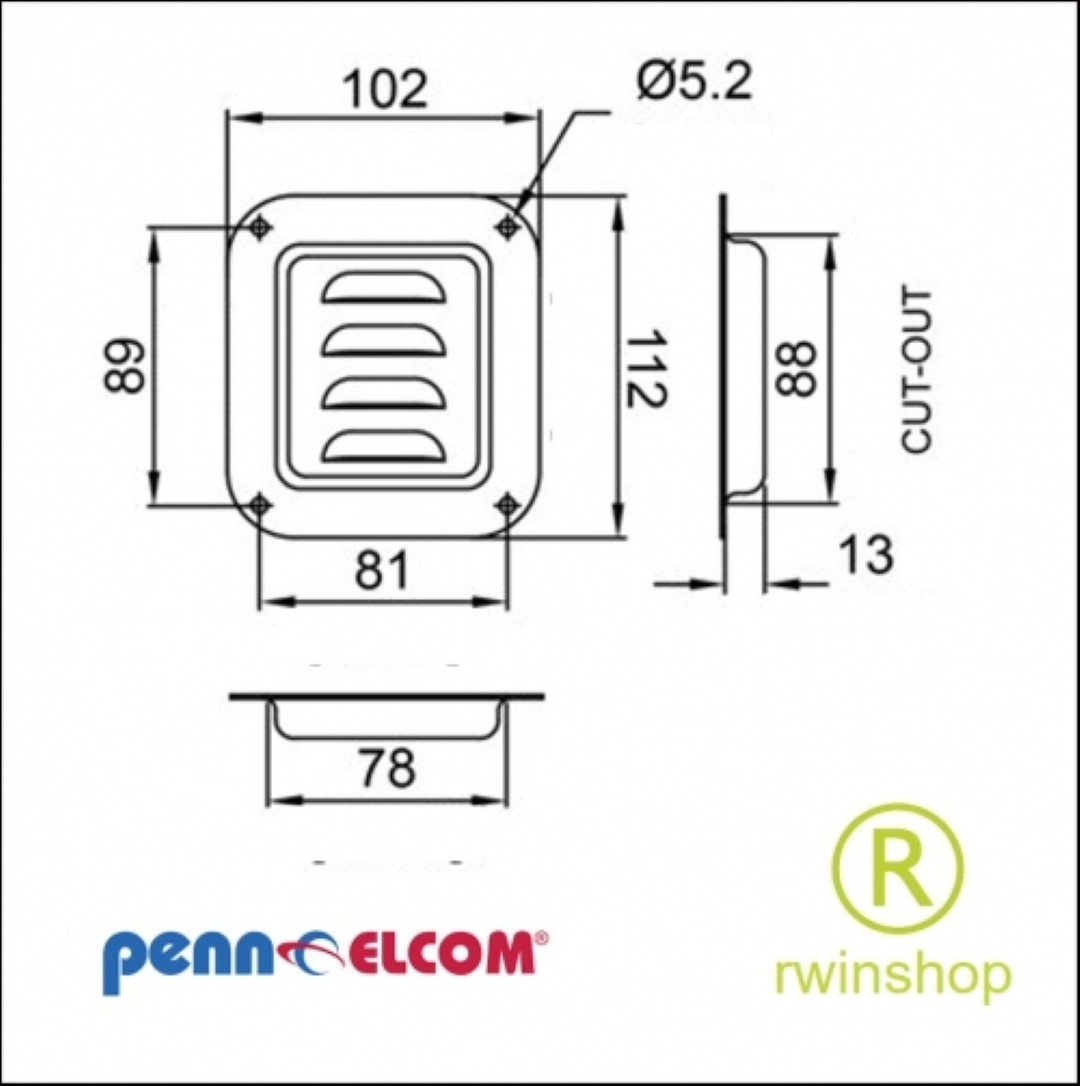 Inbouw ventilatiekom zwart klein D0511K