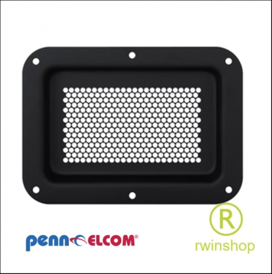 Inbouwschotel ventilatie rooster zwart groot model D2101K-04